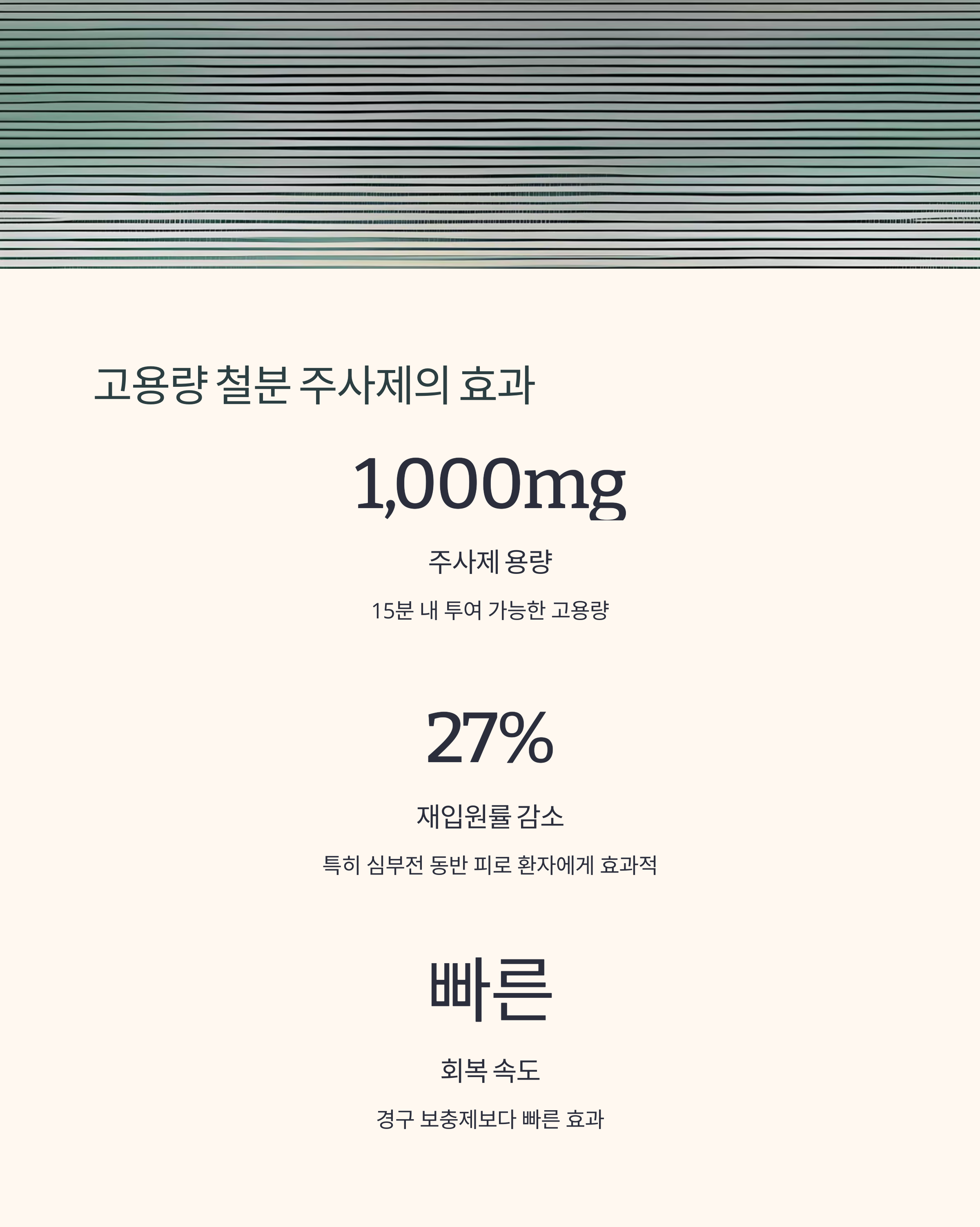 고용량 철분 주사제의 효과