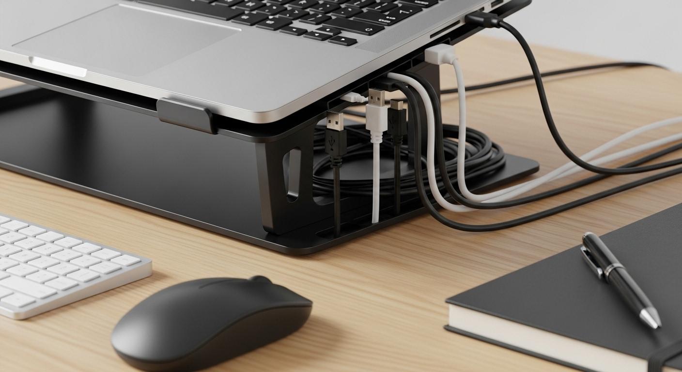 케이블 혼잡 노트북 거치대 내돈내산 후기