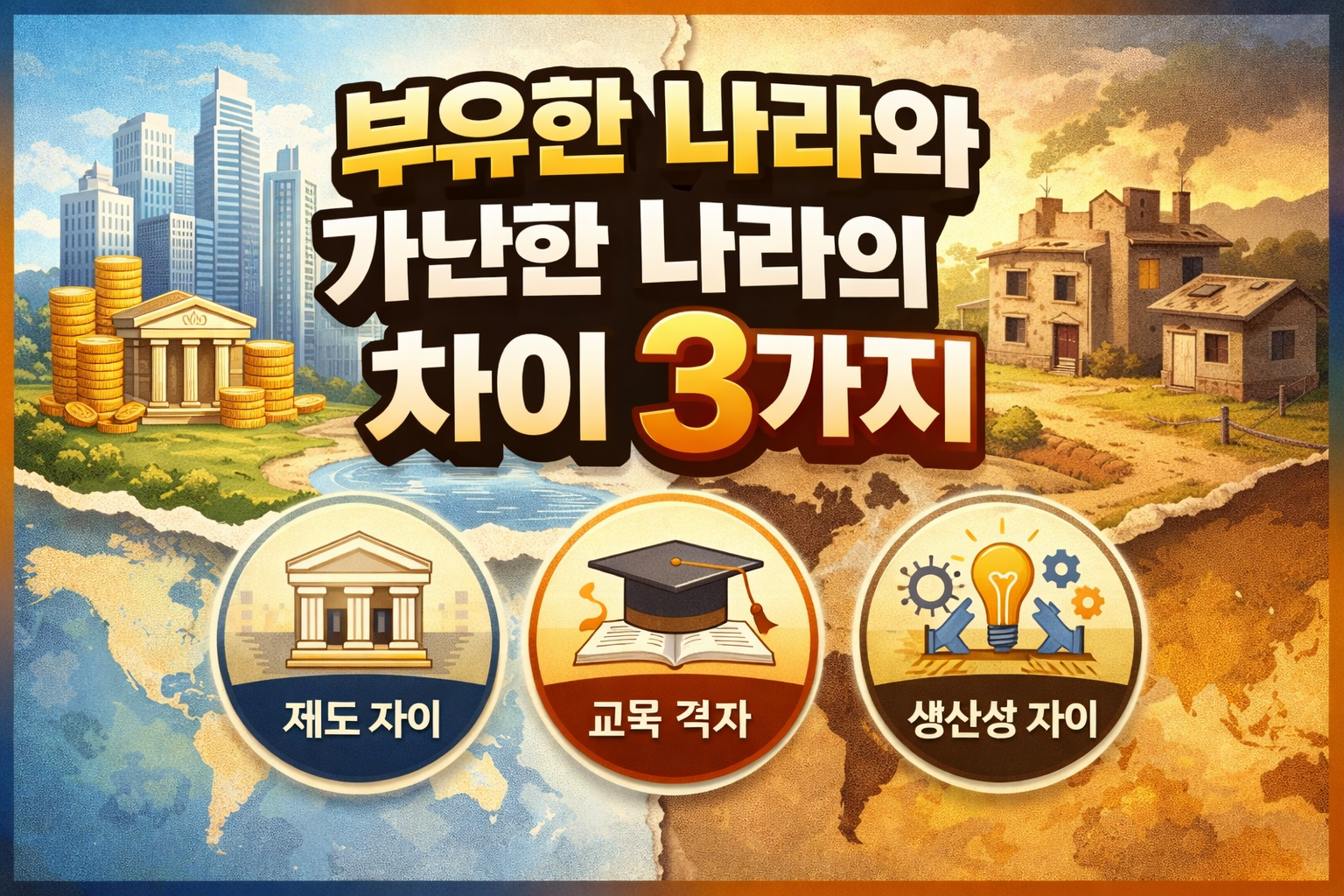 부유한 나라와 가난한 나라의 차이 3가지