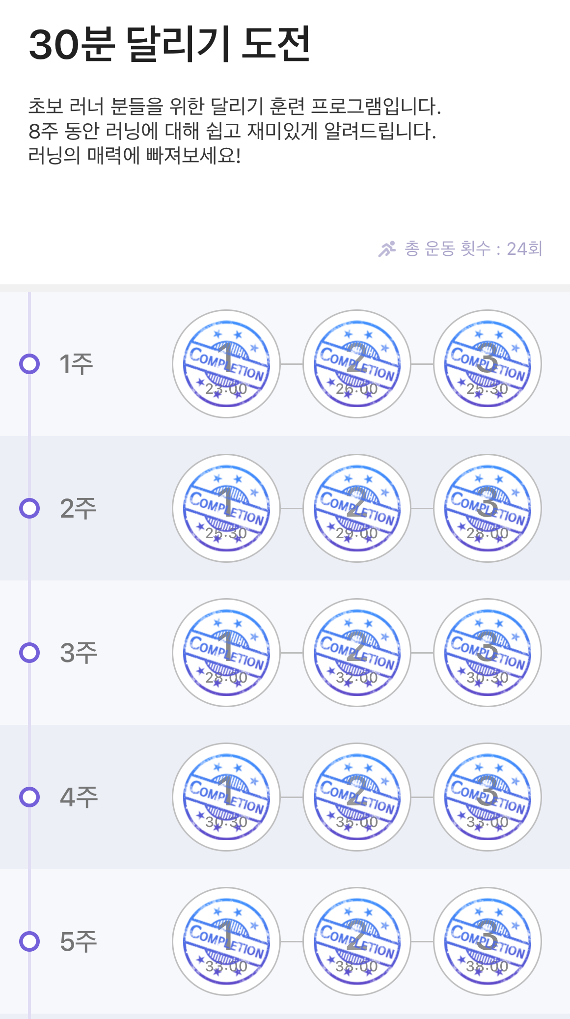 갱년기 여성 런데이 입문기 30분 달리기