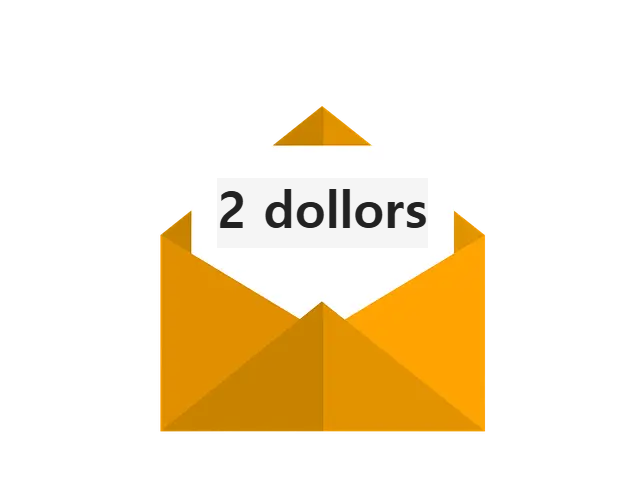 2달러 선물 봉투