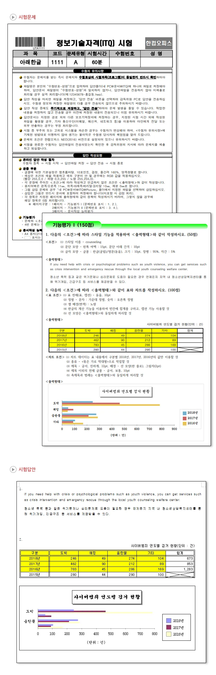 ITQ 한글 단기합격 강의추천 실전문제 풀이요령_7