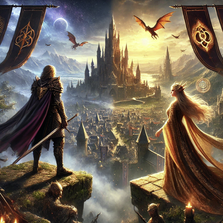 '왕좌의 게임'과 '반지의 제왕: 힘의 반지'와 관련된 이미지