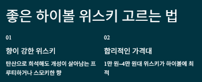 하이볼 위스키 추천 TOP5