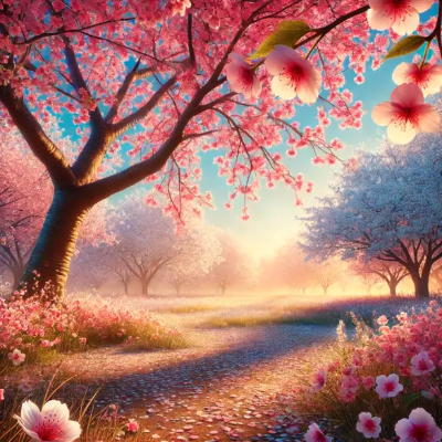 벚꽃-나무-들판