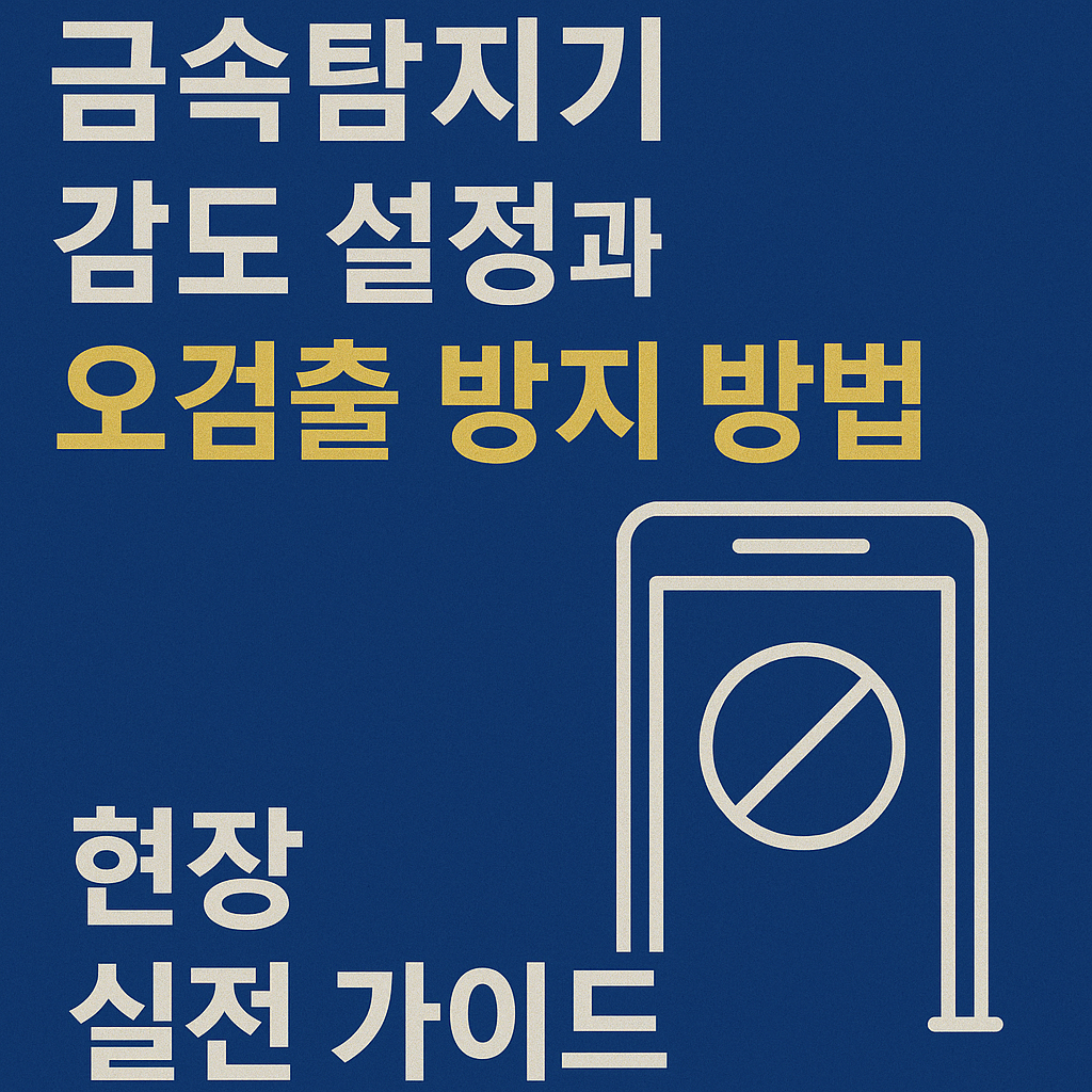 금속탐지기 감도 설정과 오검출 방지 방법 - 현장 실전 가이드