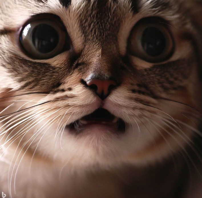 곤경에 처한 고양이(made by Bing)