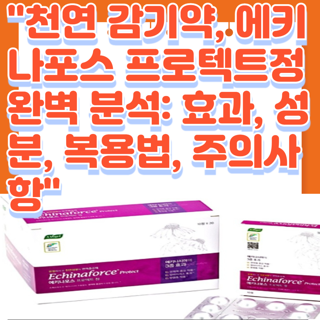 천연 감기약, 에키나포스 프로텍트정 완벽 분석