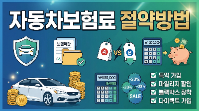 자동차보험료 연 50만원 절약하는 5가지 방법