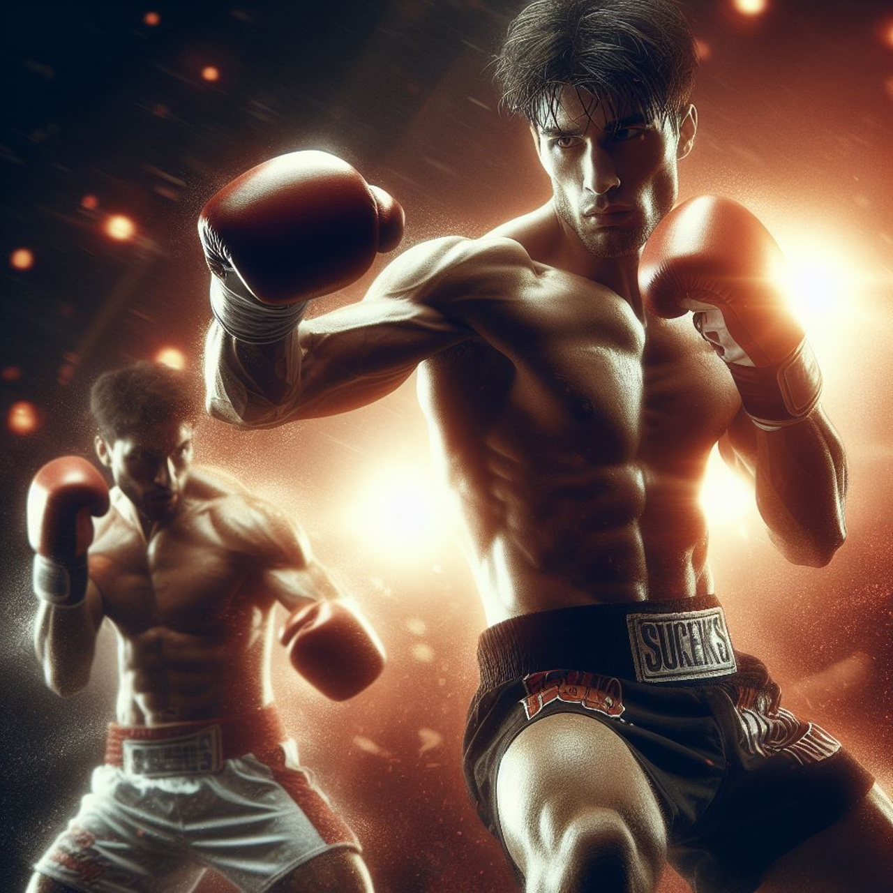 복싱 선수들의 모습 포스터 사진 첨부