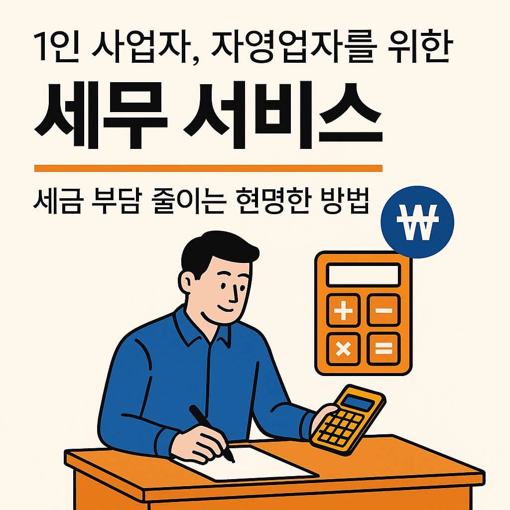 1인 사업자, 자영업자를 위한 세무 서비스