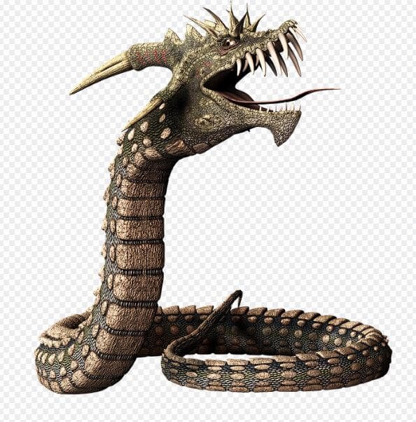 괴물 형상을 한 뱀