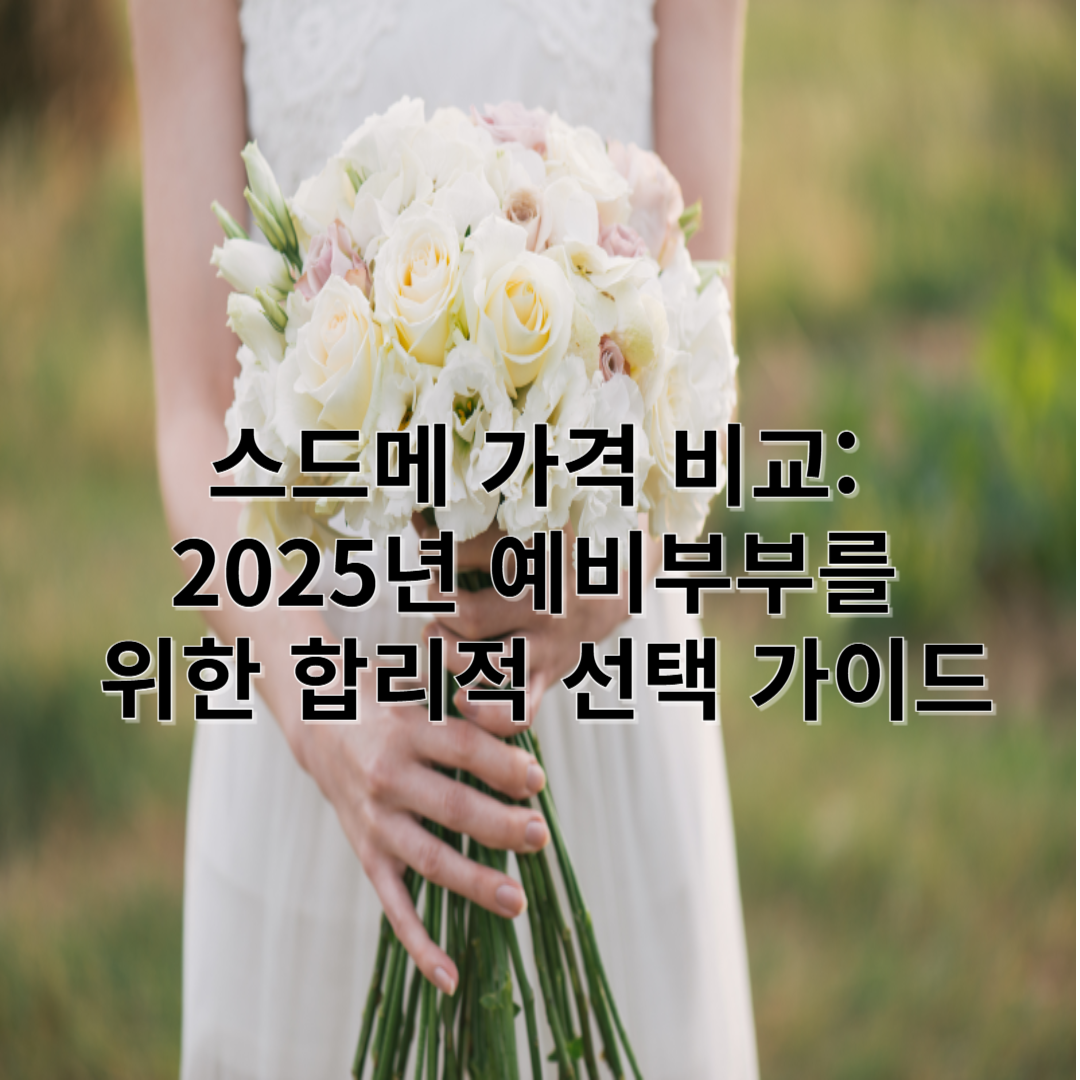 2025년 예비부부를 위한 스드메 가격 비교 합리적인 선택을 위한 가이드를 보여드릴게요.