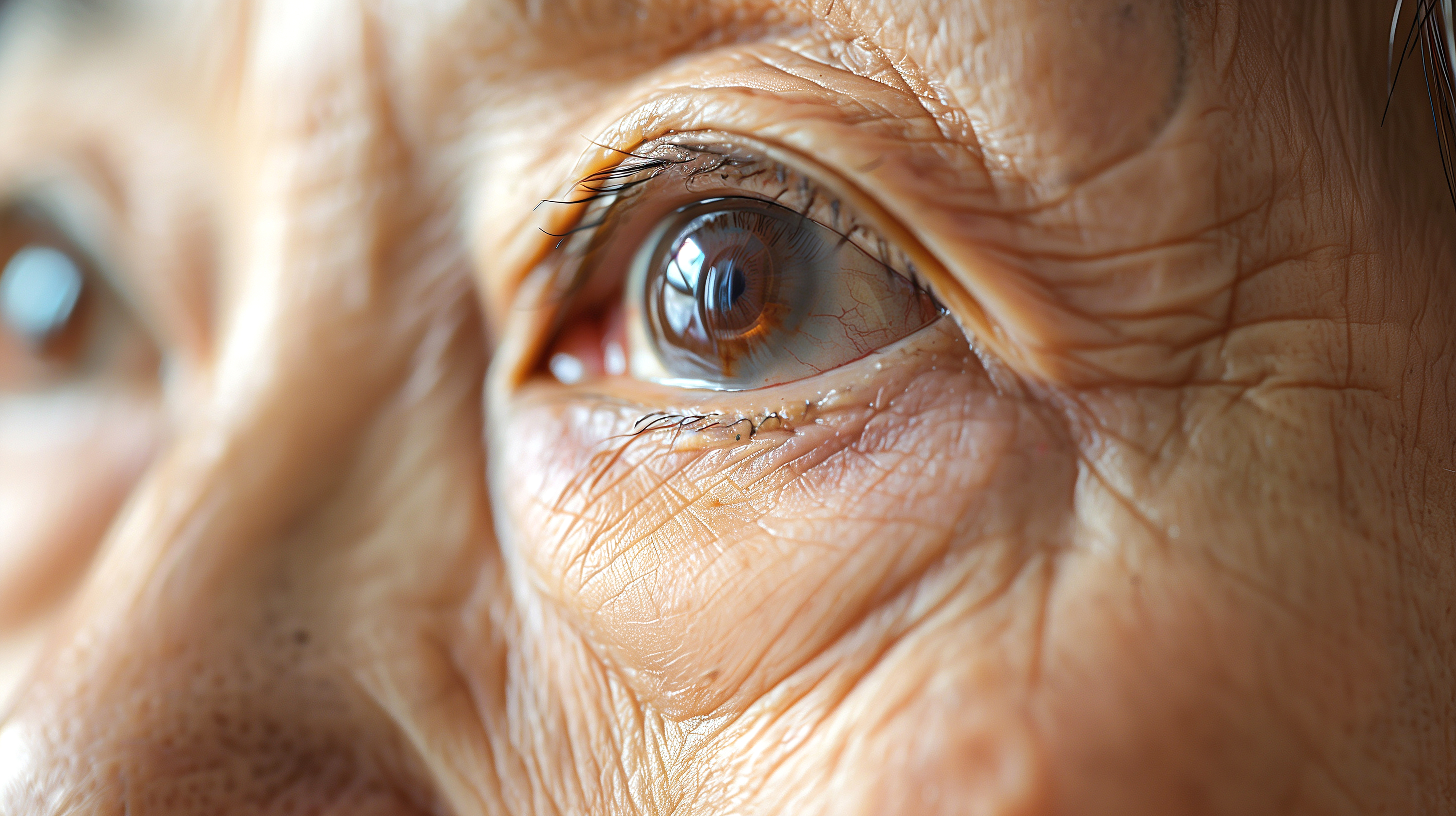 노인의 눈 사진