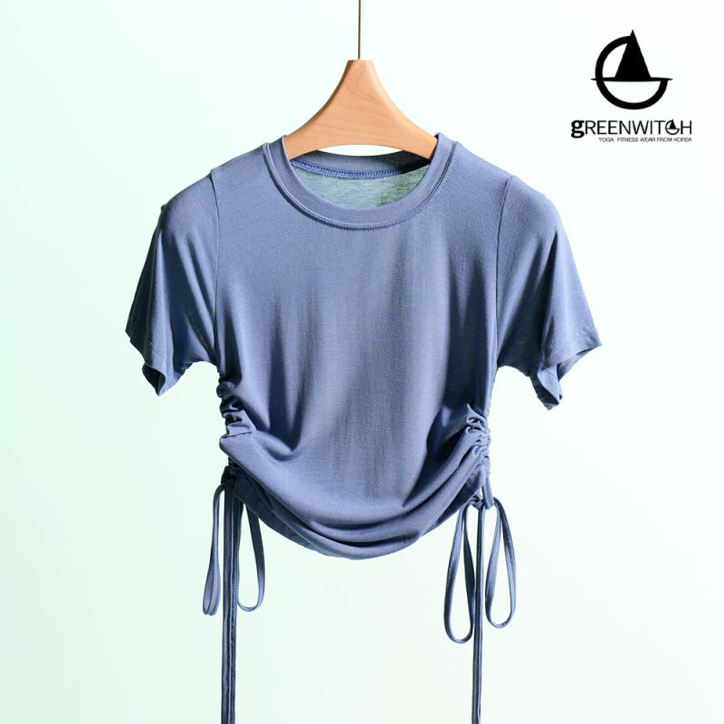 GREENICH GW 양사이드셔링 텐셀티 스트링티셔츠 필라테스 요가복