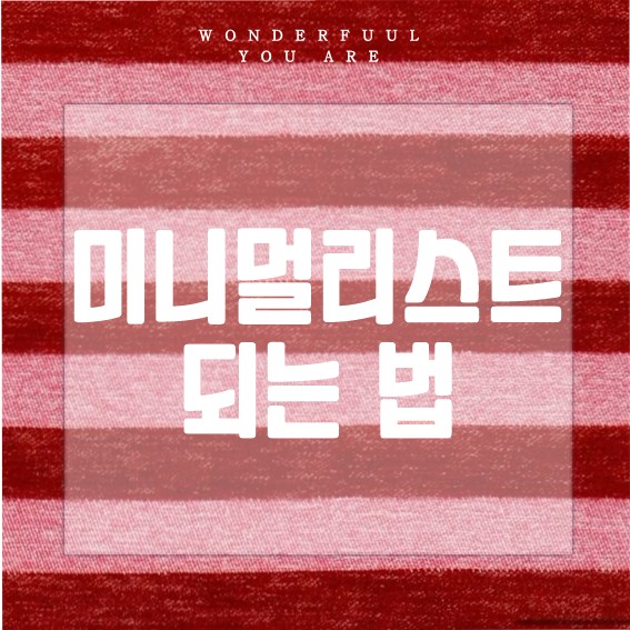 미니멀리스트 되는 법, 초보자를 위한 실천 가이드