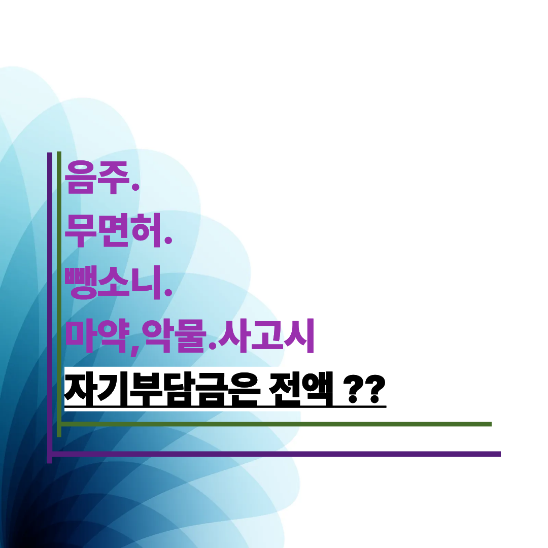 음주.무면허.뺑소니 사고 자기부담금?