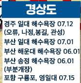 2024 전국 해수욕장 개장일 정리와 특징 - 경상도
