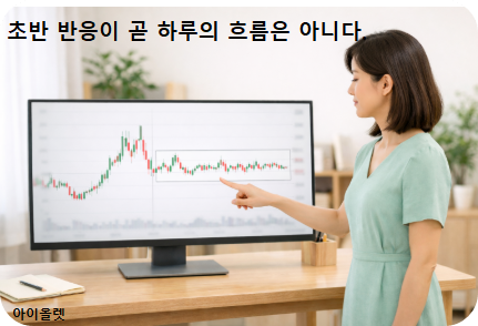 오전 반응과 오후 흐름은 다르게 읽어야 한다