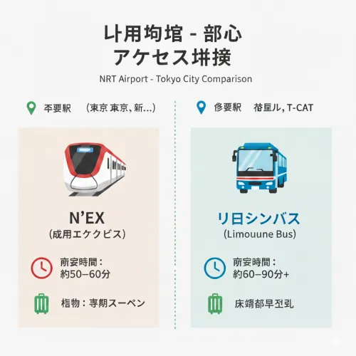 나리타 공항 시내 이동-N'EX-리무진 버스-도쿄 공항 교통