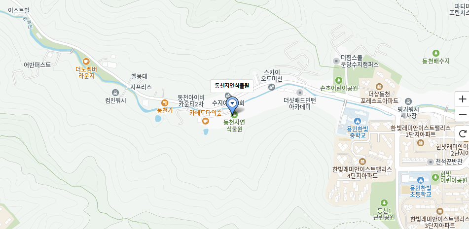 동천식물원 지도