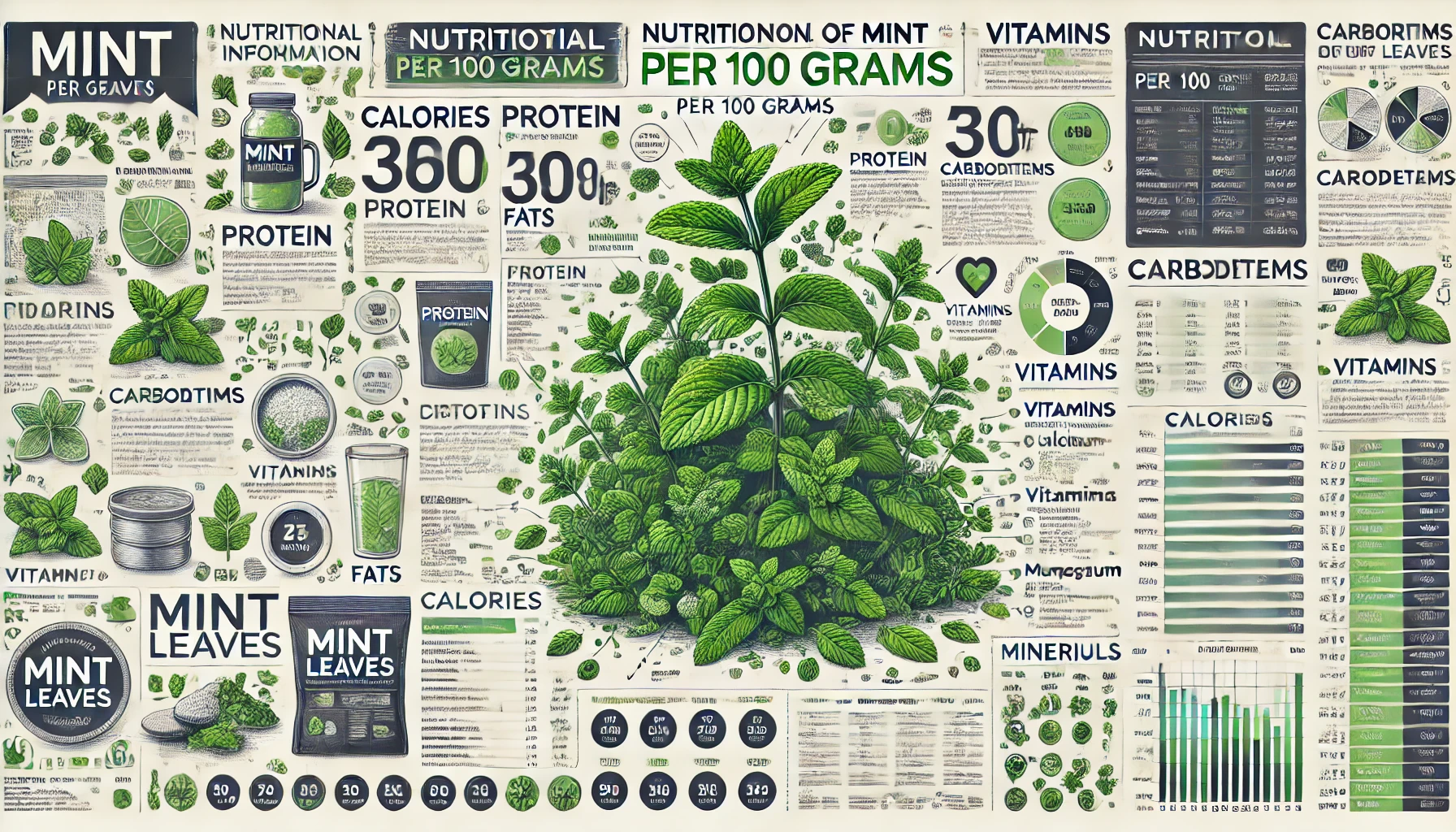 민트의 영양 정보 (100g 기준)