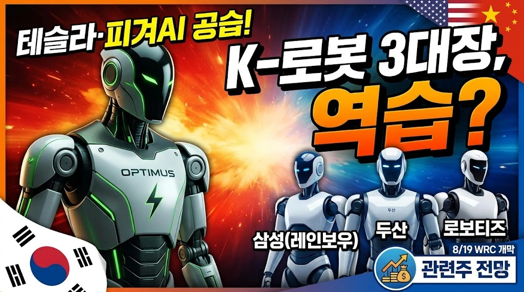 테슬라 피겨AI 공세와 K-로봇 3대장 레인보우로보틱스 두산로보틱스 로보티즈 관련주 전망 썸네일