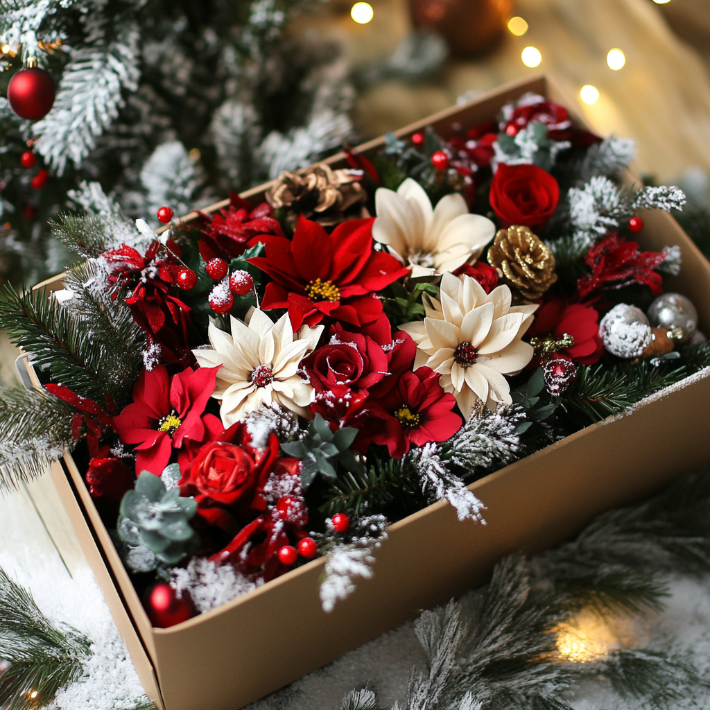 크리스마스 꽃 연말 분위기를 더하는 특별한 장식 요소