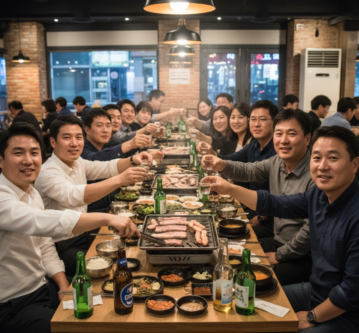 직장 삼겹살 회식