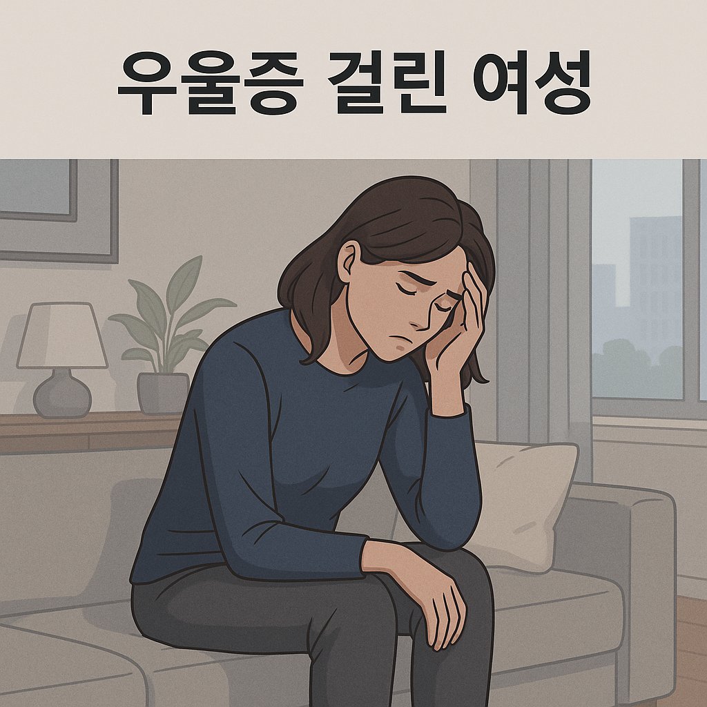 우울증에 걸린 여성