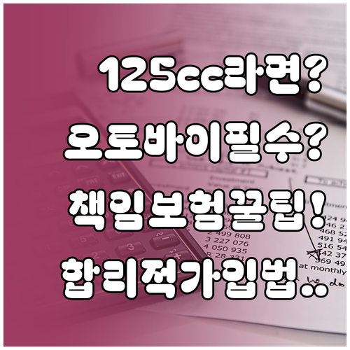 125cc 오토바이 책임보험 합리적으..