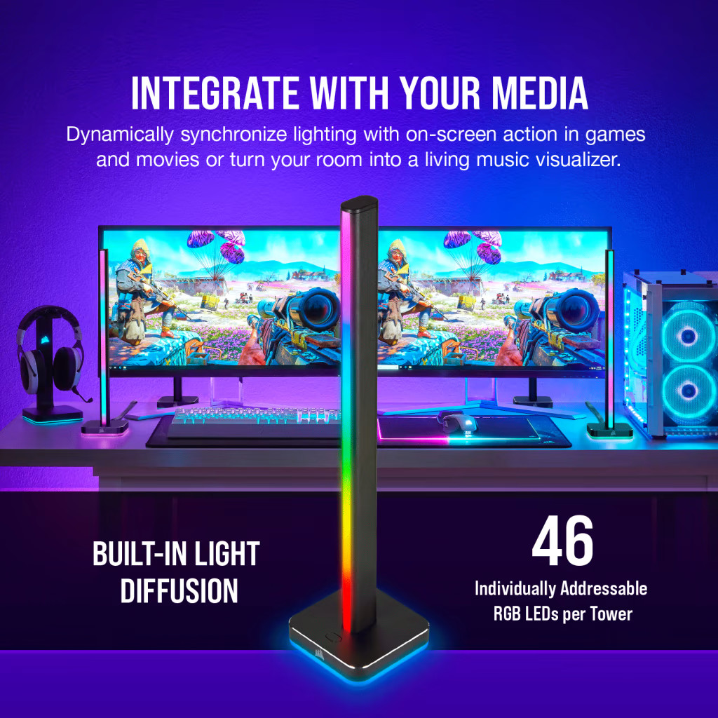 코르세어 iCUE LT100 스마트 조명 타워 스타터 키트