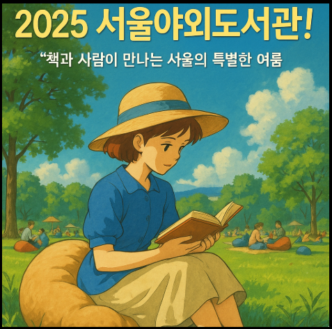 서울 야외도서관 홍보 포스터