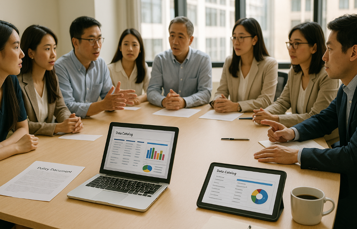 데이터 거버넌스 관련자 사전 미팅 모습