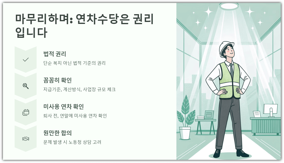 마무리하며: 연차수당은 권리입니다