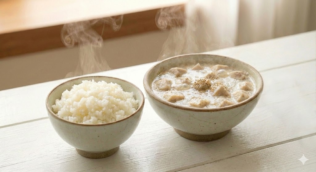 면증 개선 멜라토닌과 혈관 건강 갈락탄 성분을 극대화하는 들깨 토란국