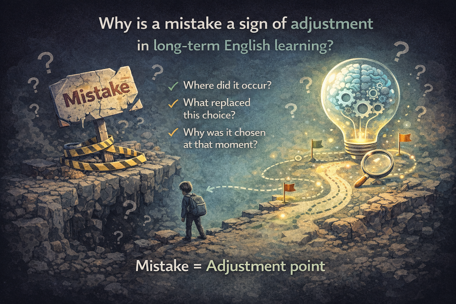 장기 학습에서 실수는 왜 고쳐야 할 대상이 아니라 조정의 신호가 되는가