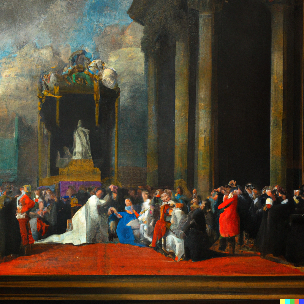 나폴레옹 황제 대관식을 재연한 그림