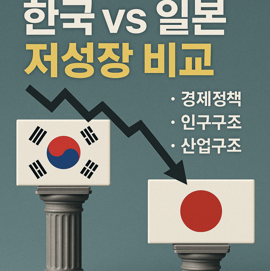 한국 vs 일본, 저성장 비교 (경제정책, 인구구조, 산업구조)