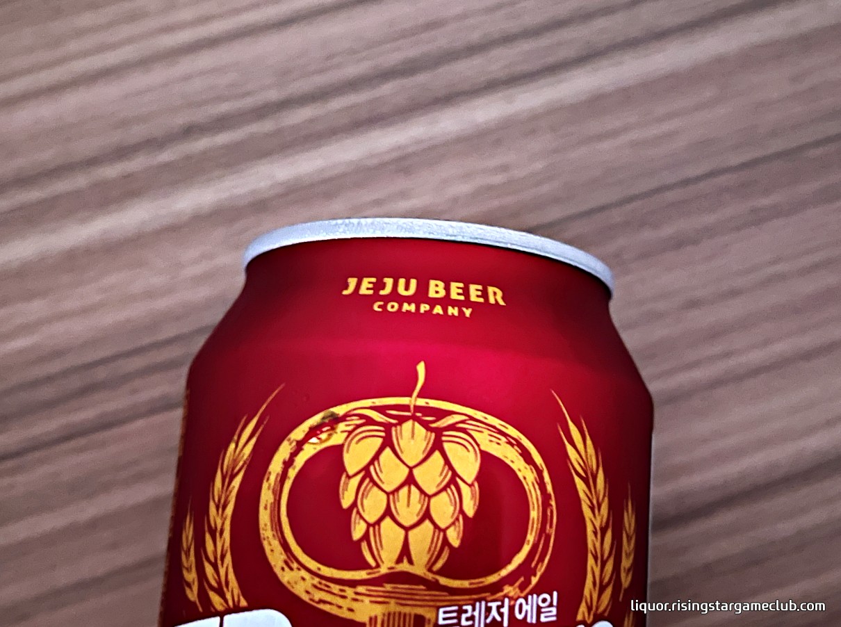 제주 맥주 JEJU BEER 트레저 에일 TReasure ale 캔 윗부분에 적힌 제주맥주 로고