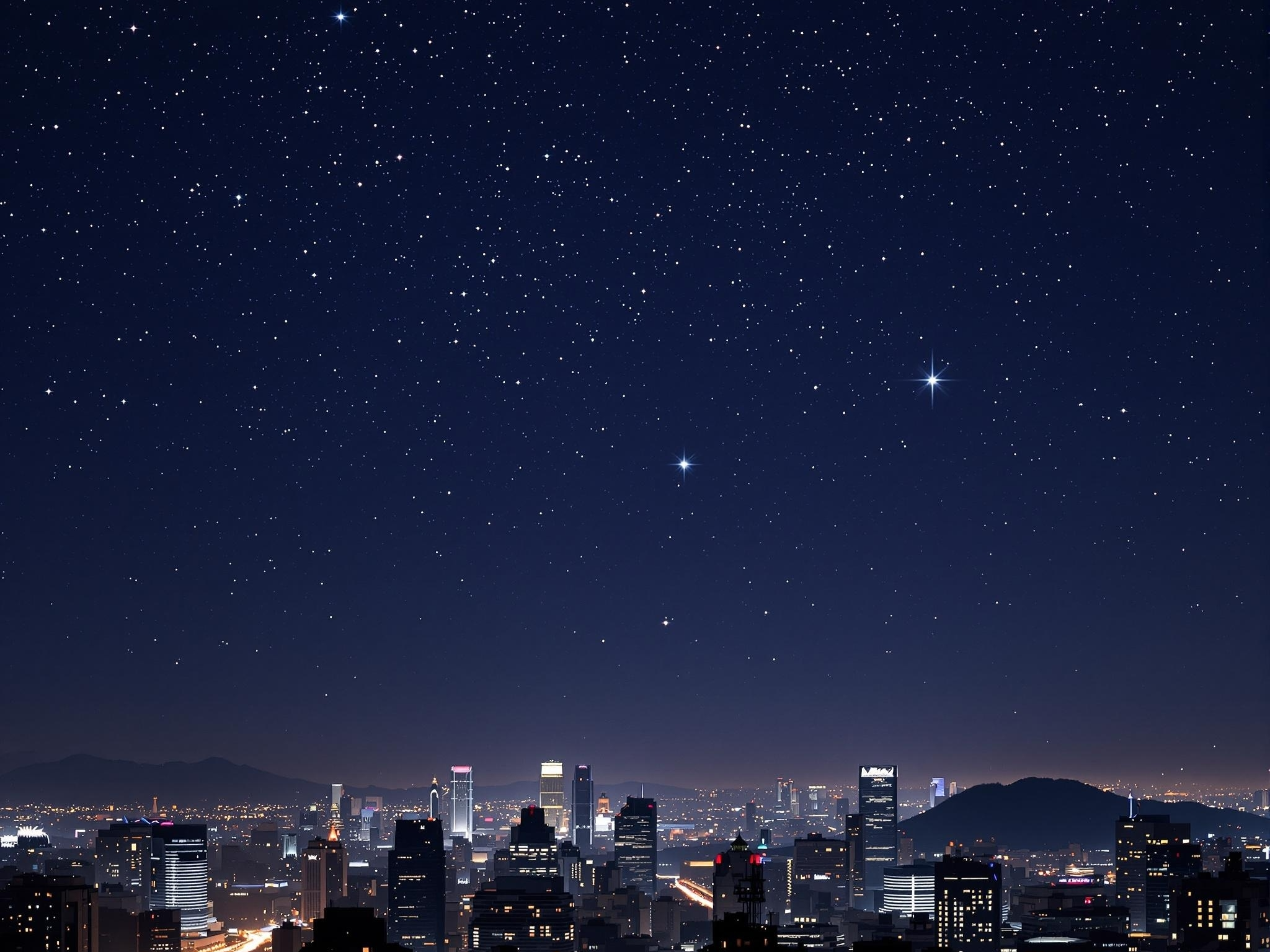 "전국 소등 행사 - 불이 꺼진 도시와 별이 빛나는 밤하늘"