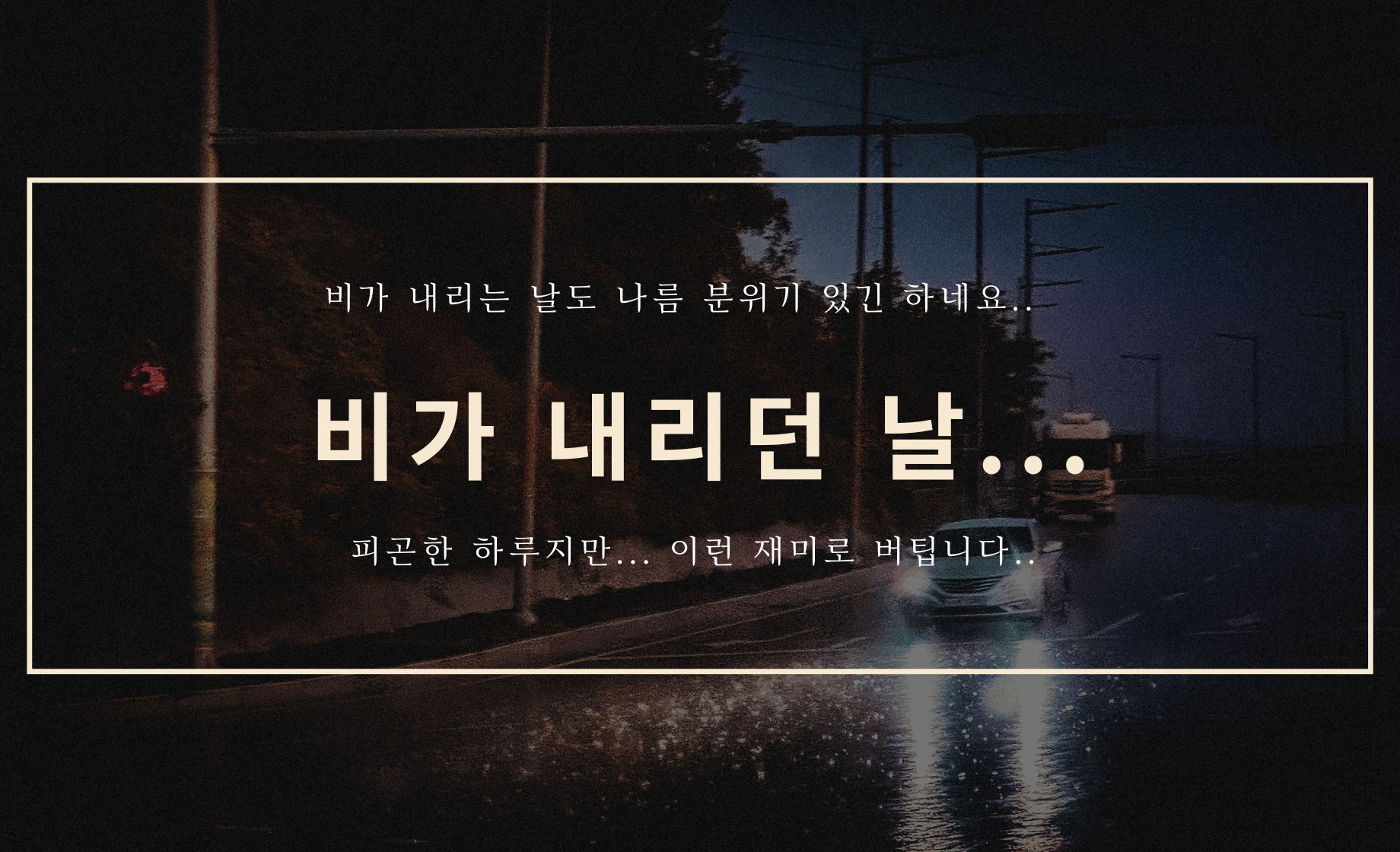 비가 내리던 날....