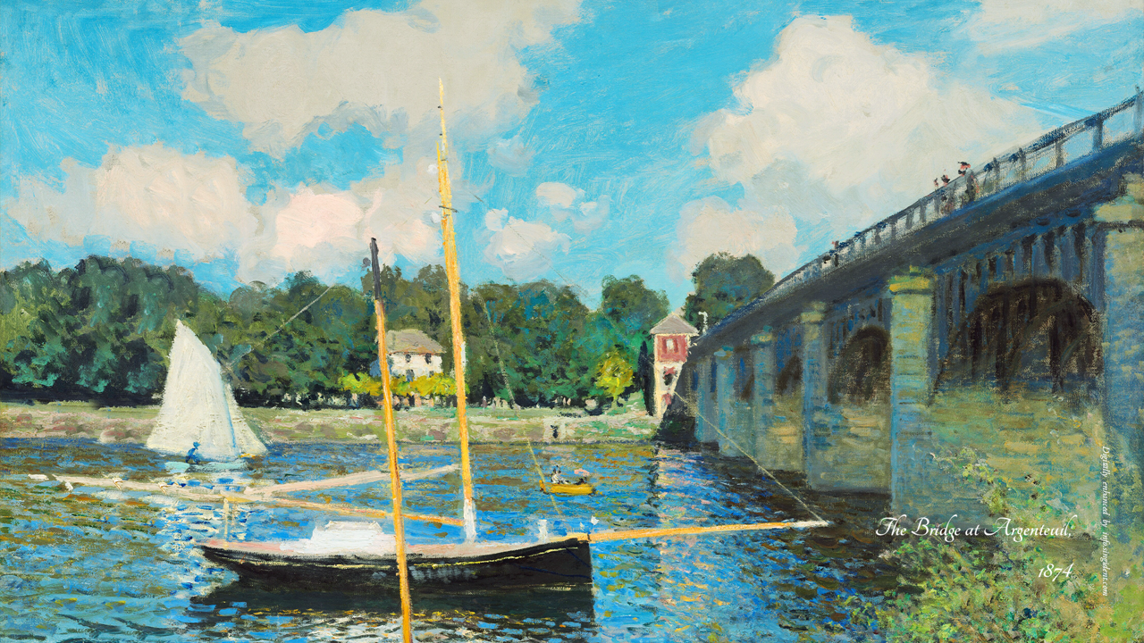 04 아르장퇴유 다리 C - The Bridge at Argenteuil 모네그림