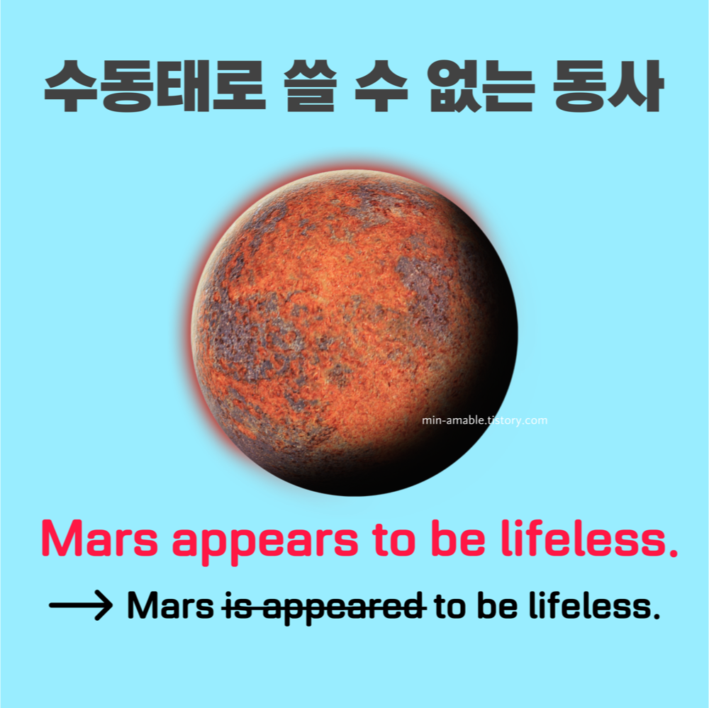 수동태불가동사