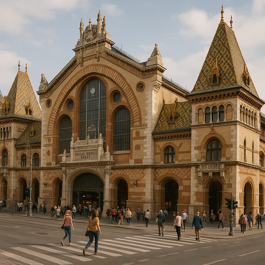 헝가리 부다페스트의 그레이트 마켓홀 이미지