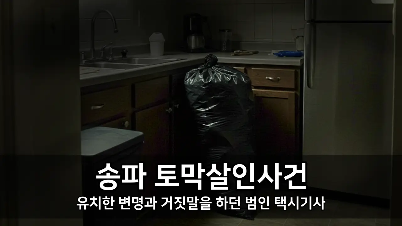 송파 토막살인사건 - 유치한 변명과 거짓말을 하던 범인 택시기사
