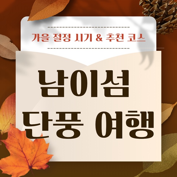 남이섬 단풍여행｜단풍크루즈 &amp; 별밤 로맨틱BBQ