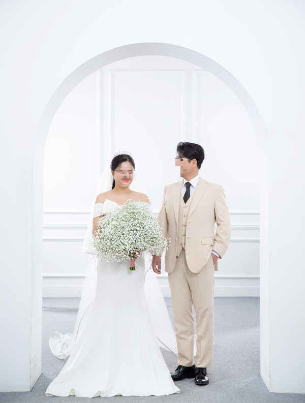 촬영용안개꽃부케