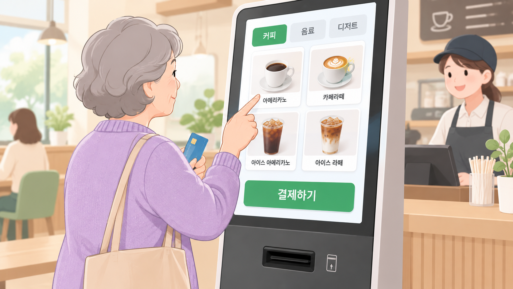 키오스크 사용법, 식당과 카페에서 무인 주문하는 방법