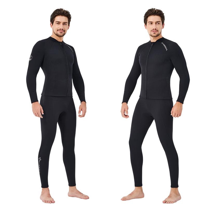 남성 서핑수트 투피스 세트 웻슈트 잠수복 프리다이빙 스킨스쿠버 바다수영